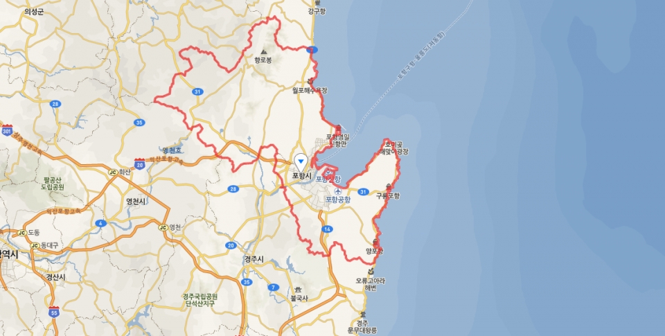 경북 포항시 [출처= 네이버 지도]