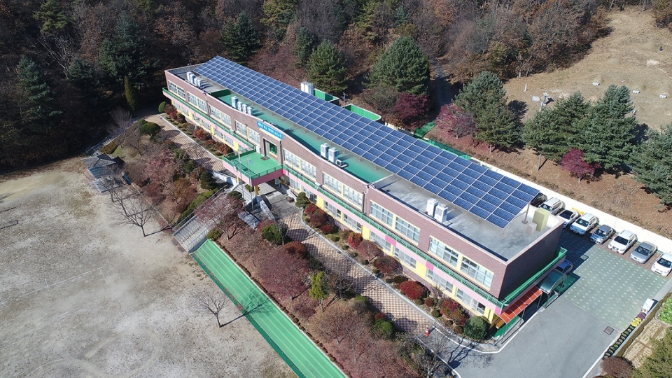 태양광 발전 사업이 진행될 남선초등학교 조감도. [출처= 대전시]