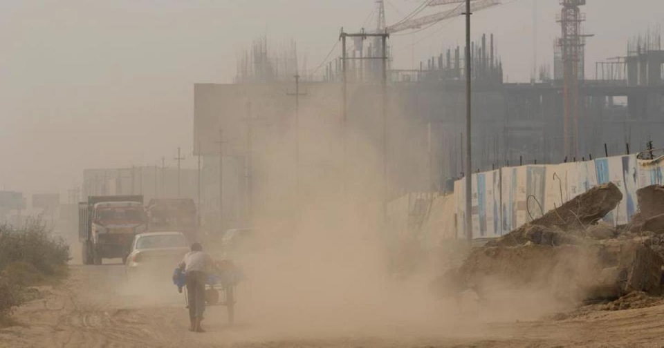 대기오염물질로 뒤덮인 인도. (scroll.in 제공)