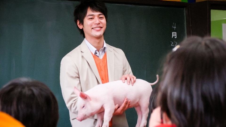 돼지가 있던 교실은 'P짱은 내 친구'라는 제목으로 영화도 만들어졌다. 쿠로다 야스후미 역을 맡은 츠마부키 사토시
