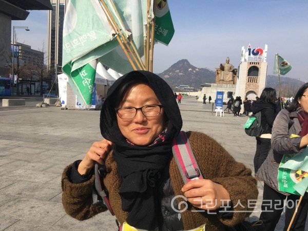 .충북 청주에서 온 탈핵순례 단원 장미영(51)씨