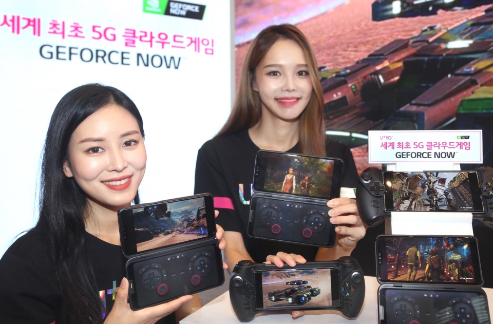 LG유플러스와 엔비디아가, 세계 최초 5G 클라우드 게임 서비스 '지포스 나우'를 선보였다.(LG유플러스 제공) 2019.8.27/그린포스트코리아
