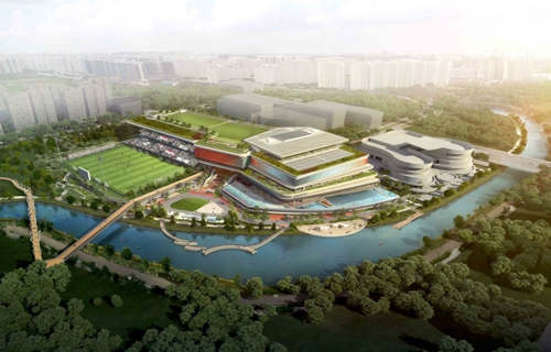 싱가포르 퐁골 스포츠센터 조감도(현대건설 제공)