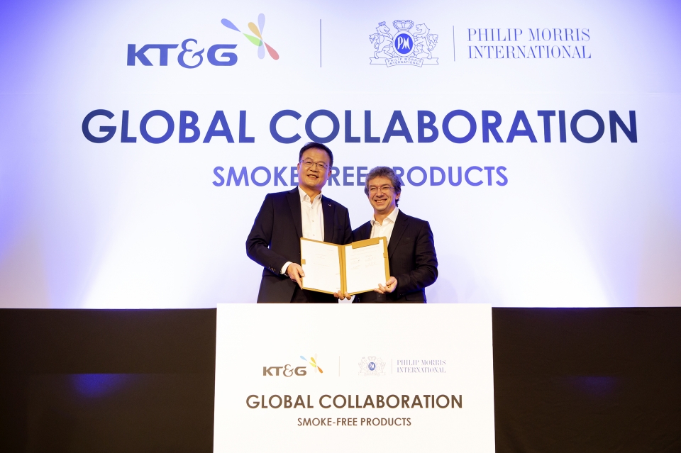 KT&G는 지난달 29일 PMI와 글로벌 제품 공급계약을 체결했다. (KT&G 제공) 2020.2.28/그린포스트코리아