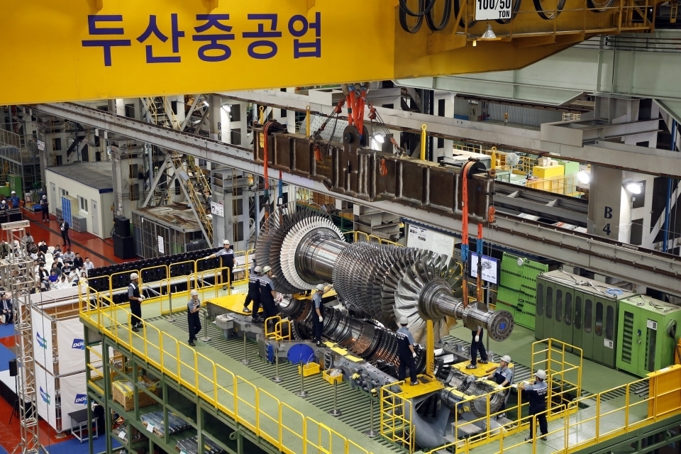 두산중공업이 개발 중인 한국형 가스터빈. (두산중공업 제공)/그린포스트코리아