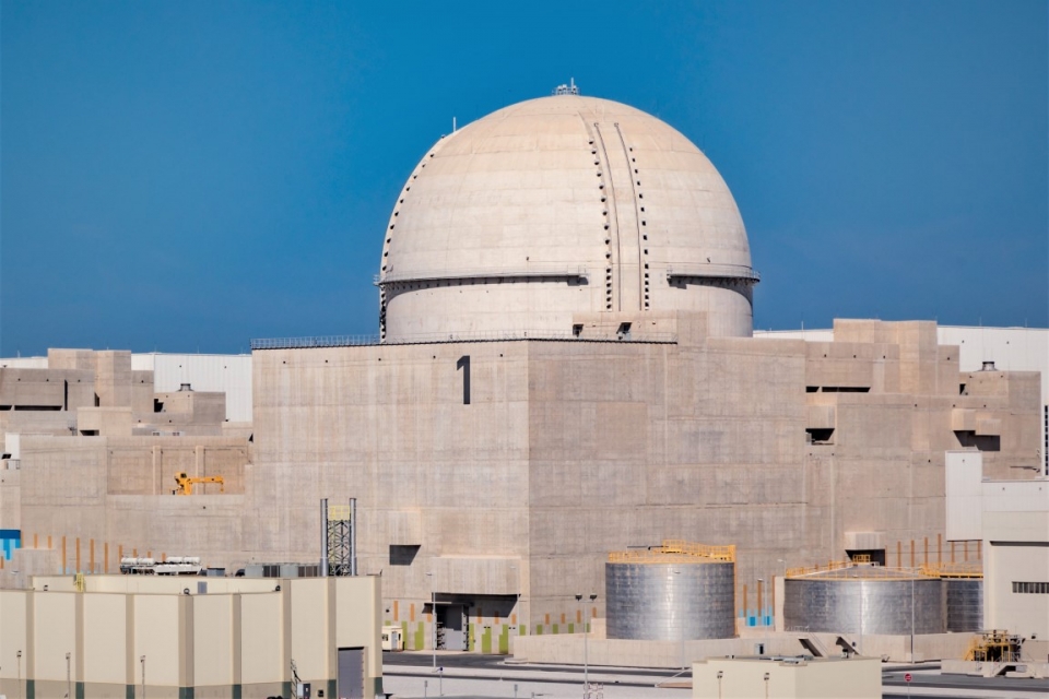 아랍에미리트(UAE) 바라카(Barakah) 원전 1호기 모습. (한국전력공사 제공)/그린포스트코리아