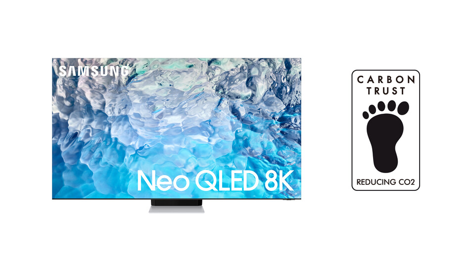 탄소감축 노력을 통해 '탄소발자국-탄소저감인증'을 획득한 삼성전자의 Neo QLED 8K를 비롯한 2022년 TV 신제품 11종(삼성전자 제공)/그린포스트코리아