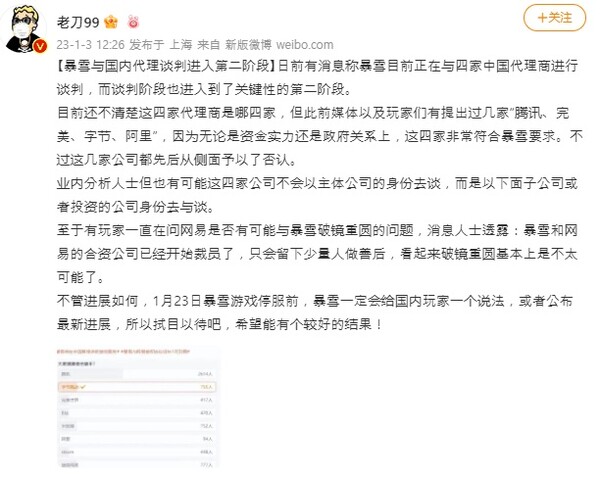 (사진=老刀99 웨이보)/그린포스트코리아