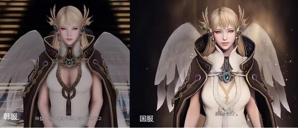 한국 버전(왼쪽)과 중국 버전(오른쪽)의 차이/그린포스트코리아