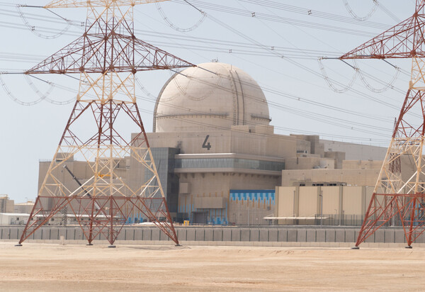 UAE 바라카 원전 4호기 전경.(사진=한국전력)/그린포스트코리아