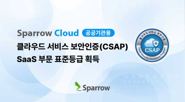 스페로우 클라우드 클라우드 서비스 보안인증(CSAP) 인증 획득. (사진=파수)/그린포스트코리아