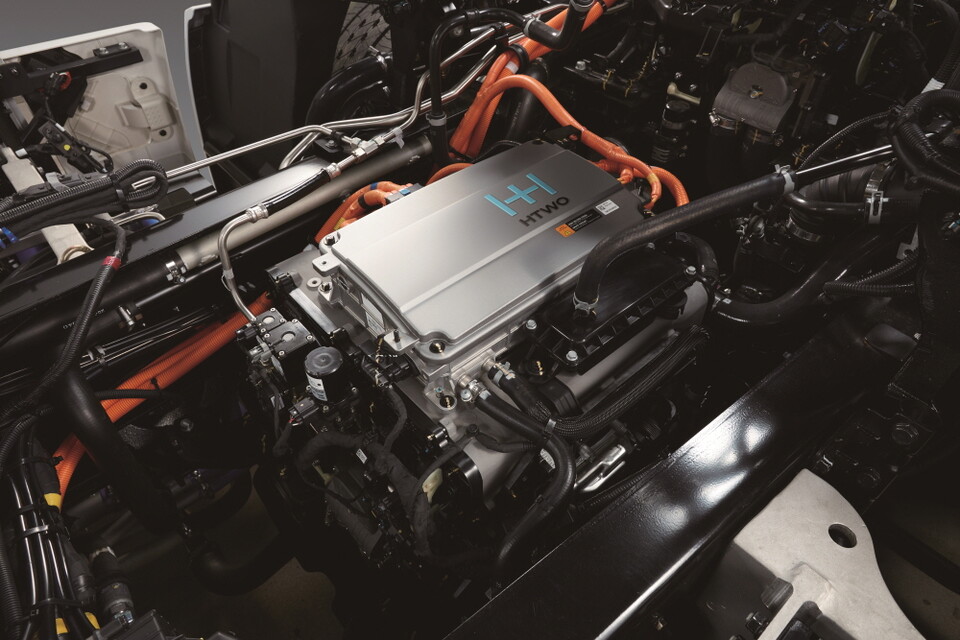 현대자동차그룹의 수소 밸류체인 사업 브랜드인 ‘HTWO’의 수소연료전지시스템. (사진=현대자동차그룹)/그린포스트코리아