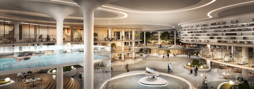 래미안 글로우힐즈 한남 센트럴 커뮤니티 조감도. /삼성물산 제공