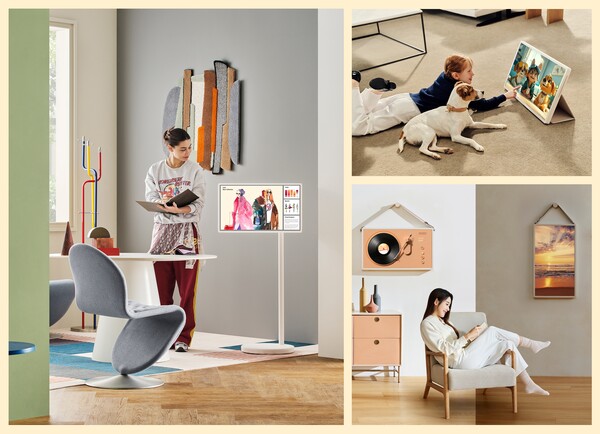 LG전자가 이달 출시할 예정인 이동식 라이프스타일 스크린 '스텐바이미 2'의 활용 모습. /LG전자 제공