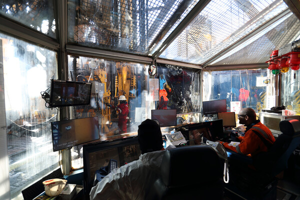 대왕고래 구조 탐사시추 작업. /한국석유공사