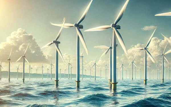 풍력업계의 숙원인 해상풍력특별법이 17일 국회 산업통상자원특허소위에서 통과됐다./인공지능생성이미지