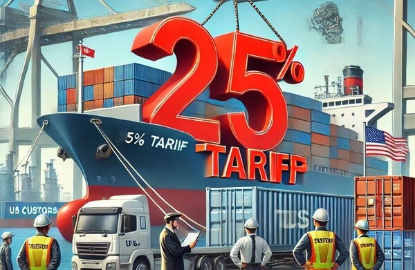 미국 트럼프 행정부가 지난 12일(현지시간)부터 철강·알루미늄 제품에 25% 관세를 부과했다./사진=인공지능 이미지