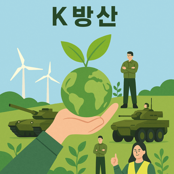 국내 방산기업들이 최근 글로벌 환경·사회·지배구조(ESG) 트렌드에 발맞춰 친환경 기술과 지속가능성을 핵심 전략으로 삼기 시작했다. /인공지능 생성 이미지