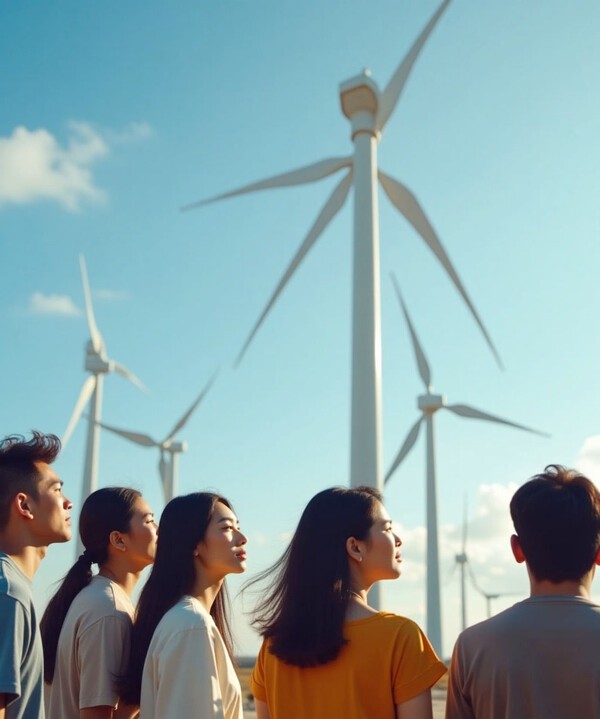 고정가격계약 경쟁입찰 상한가 지속 하락에 국내 민간 육상풍력업체들이 입찰 보이콧이라는 강수를 뒀다./챗GPT 이미지 생성