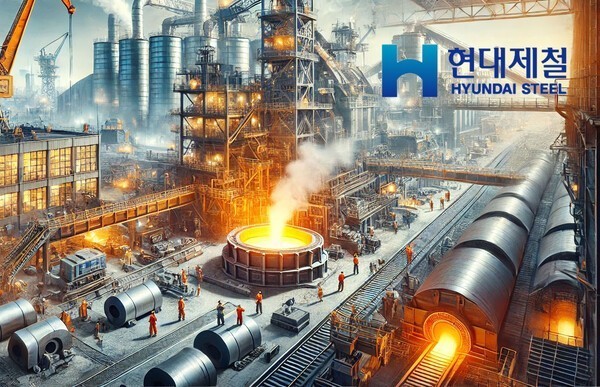 현대제철이 올해 1분기 영업적자를 기록했으나 미국 루이지애나 주 전기로 제철소 건설 등 친환경 투자를 통해 장기적 경쟁력 강화에 나섰다. /인공지능 생성 이미지