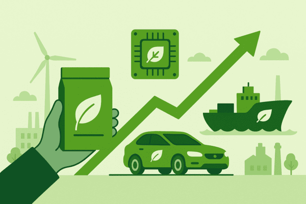 올해 1분기 국내외 주요 기업들이 발표한 실적에서 친환경 제품이 뚜렷한 성장세를 보이며 산업계 실적을 견인한 것으로 나타났다. /인공지능 생성 이미지
