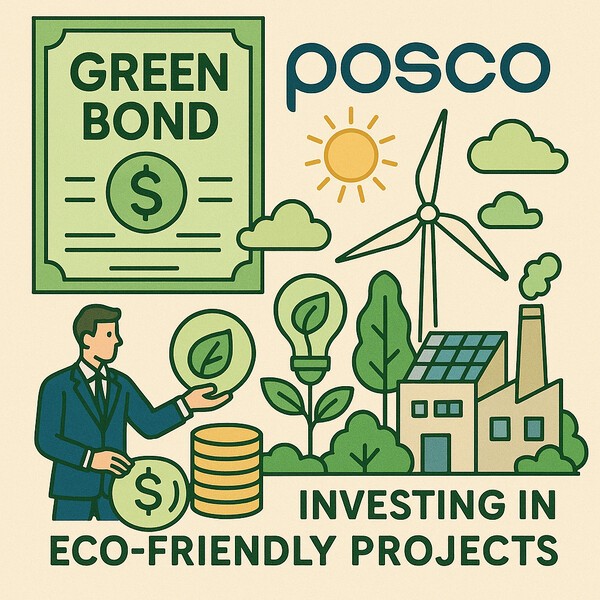포스코홀딩스가 글로벌 금융시장의 불확실성 속에서도 7억달러(약 1조77억원) 규모의 그린본드 발행에 성공하며, 에너지소재 사업 강화와 환경·사회·지배구조(ESG) 경영에 본격적으로 나선다./인종지능생성이미지