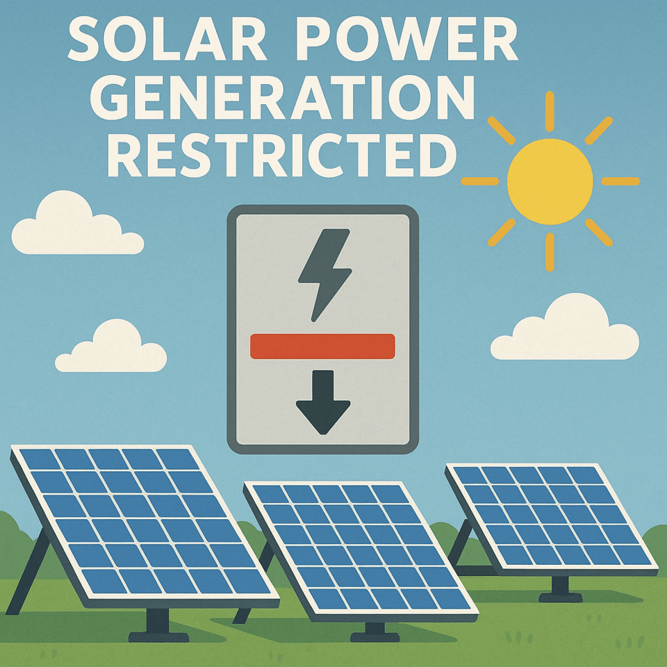 정부가 출력제어 지시를 어긴 소규모 태양광 발전소에 대해 처음으로 과징금을 부과하기로 했다./인공지능 이미지 생성