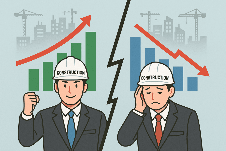 올해 1분기 국내 주요 건설사들이 주택 사업 수익 개선에 따라 실적이 엇갈렸다./인공지능 이미지 생성