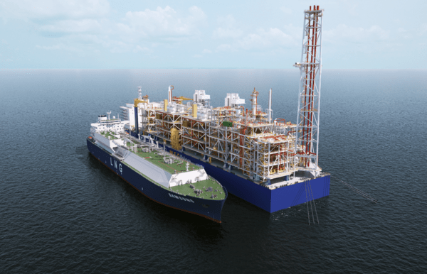 삼성중공업이 개발한 심해용 FLNG 표준모델 MLF-O. /사진=삼성중공업