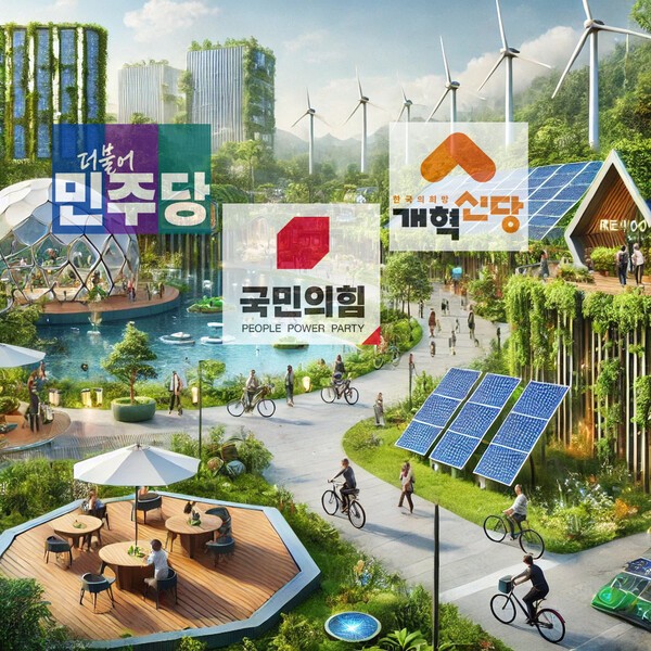 오는 6월 3일 대통령선거를 앞두고 이재명 더불어민주당, 김문수 국민의힘, 이준석 개혁신당 대통령 후보 등은 각기 다른 재생에너지 공약을 내놨다./인공지능생성이미지