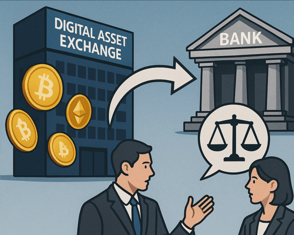 가상자산(암호화폐) 시장의 '1거래소 1은행' 규제를 깨는 방안이 대선 핵심 공약으로 떠올랐다./인공지능 생성 이미지