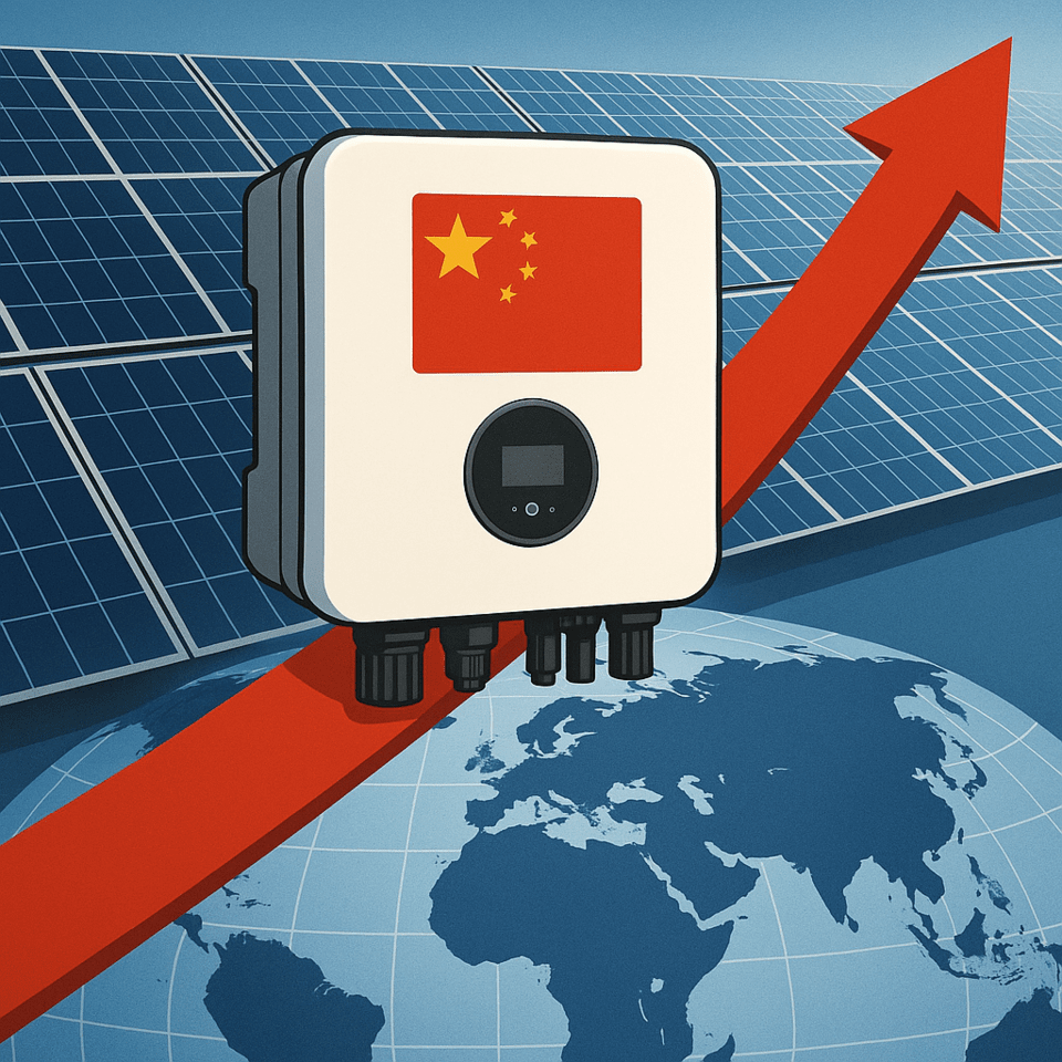 글로벌 인버터 시장에서도 중국 기업의 독주가 이어지는 가운데, 국내 태양광 시장에서도 중국산 인버터 잠식 속도가 빠르게 나타나고 있다는 우려가 나오고 있다./인공지능 이미지 생성