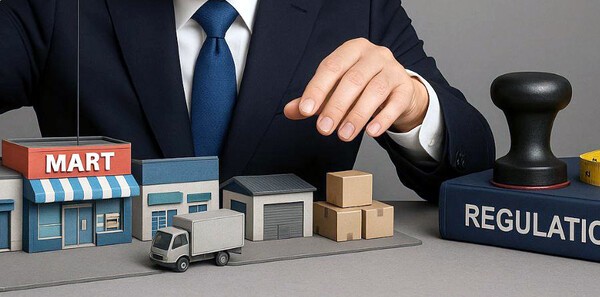 이재명 대통령 당선함에 따라 각종 규제가 강화될 것으로 전망되면서 유통업계가 긴장하고 있다./인공지능 생성 이미지