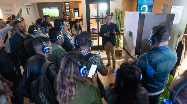 멕시코의 멕시코시티에서 '2025 중남미 테크 세미나'를 개최하고, 2025년형 비스포크 AI 가전의 혁신기술과 서비스를 소개하는 시간을 가진 삼성전자. /삼성전자 제공