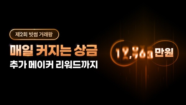 빗썸이 거래 실적에 따라 상금이 커지는 ‘제2회 빗썸 거래왕’ 대회를 연다./빗썸