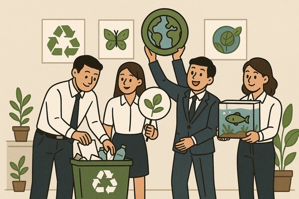 세계 환경의 날(6월 5일)을 맞아 국내 기업들의 친환경 활동이 한층 진화한 모습을 보이고 있다./인공지능생성 이미지