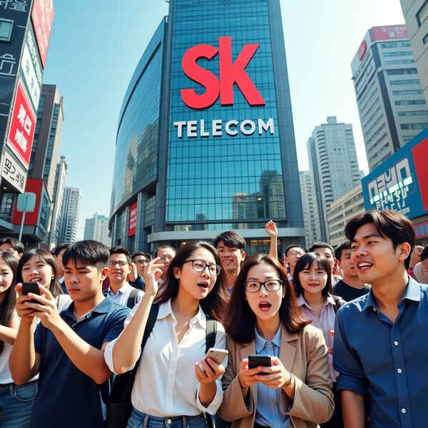 SK텔레콤 유심 해킹 사고 이후 위약금 면제, 고객 피해 보상금 지급 등에 SKT가 특별한 대책을 내놓지 못하면서 고객 불만이 높아지고 있다./인공지능 생성 이미지