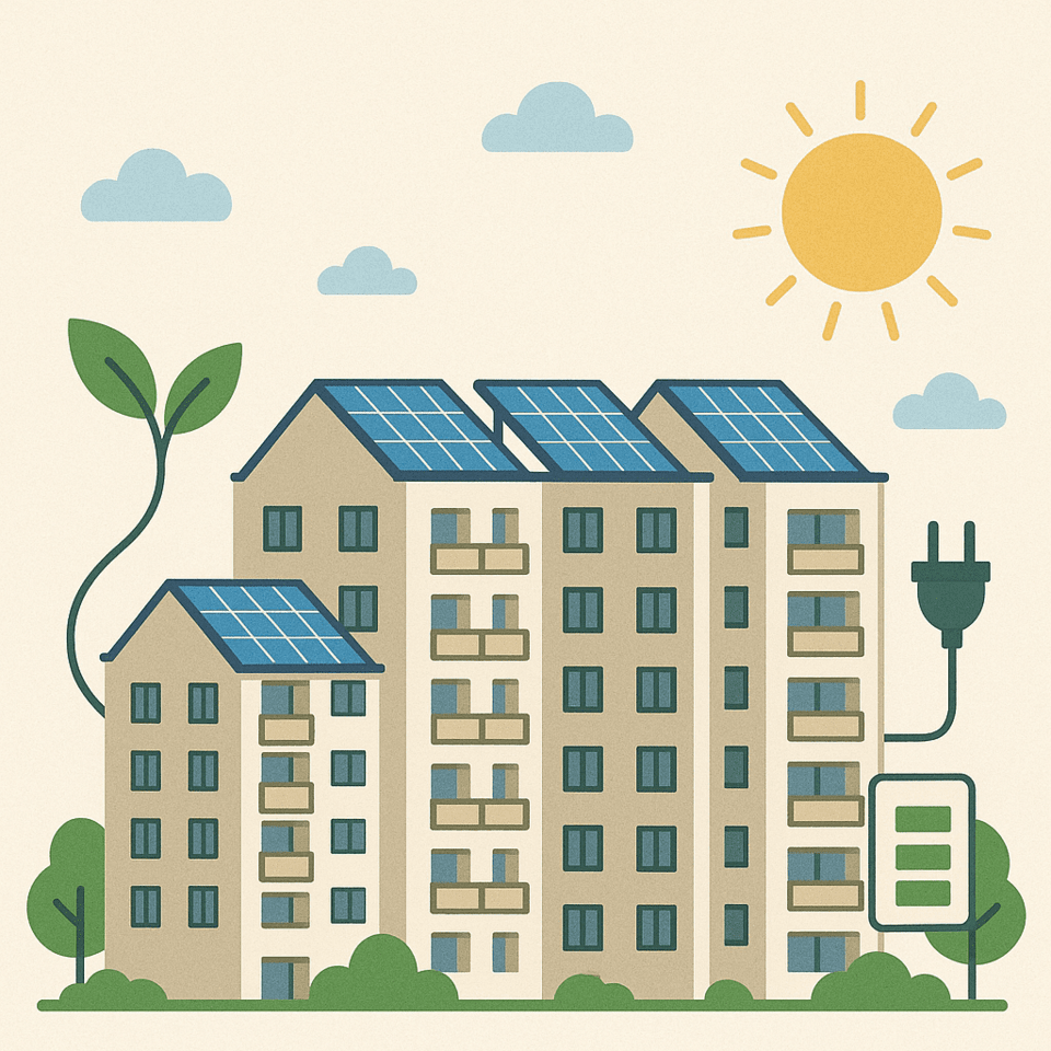 정부가 이달 말부터 민간 아파트에 제로에너지건축물(ZEB) 설계 인증을 의무화하면서 건설업계가 기술 개발에 나서고 있다./인공지능 이미지 생성