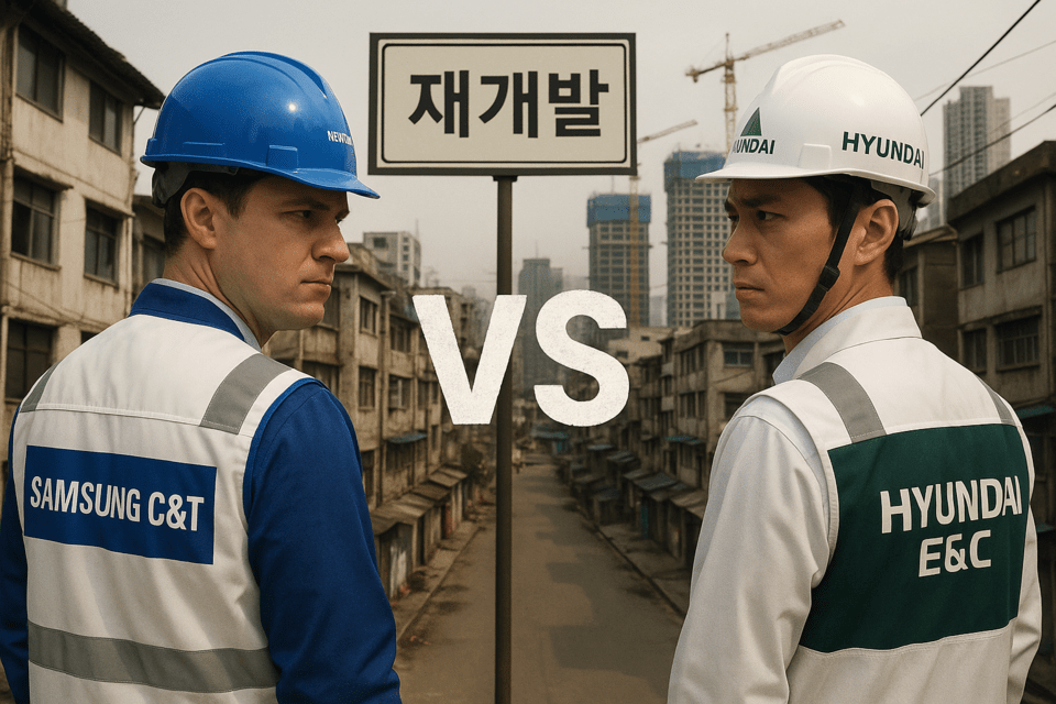 압구정2구역 수주전을 두고 국내 시공능력평가 1·2위인 삼성물산과 현대건설이 다시 한번 맞붙는다./인공지능 이미지 생성