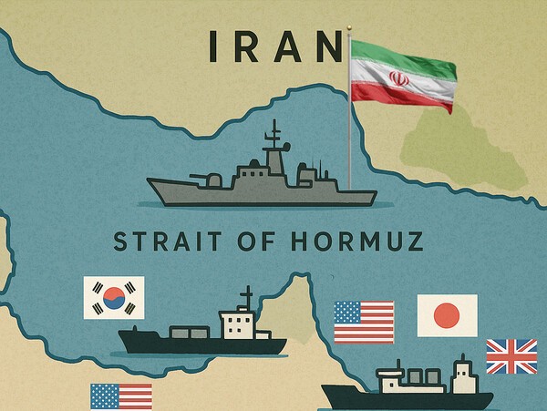  전 세계 원유 수송의 핵심 통로인 호르무즈 해협이 봉쇄될 경우 한국 경제가 에너지 공급망 마비, 물가 급등, 수출 경쟁력 하락이라는 '3중고'에 직면할 것으로 분석됐다./인공지능 생성 이미지