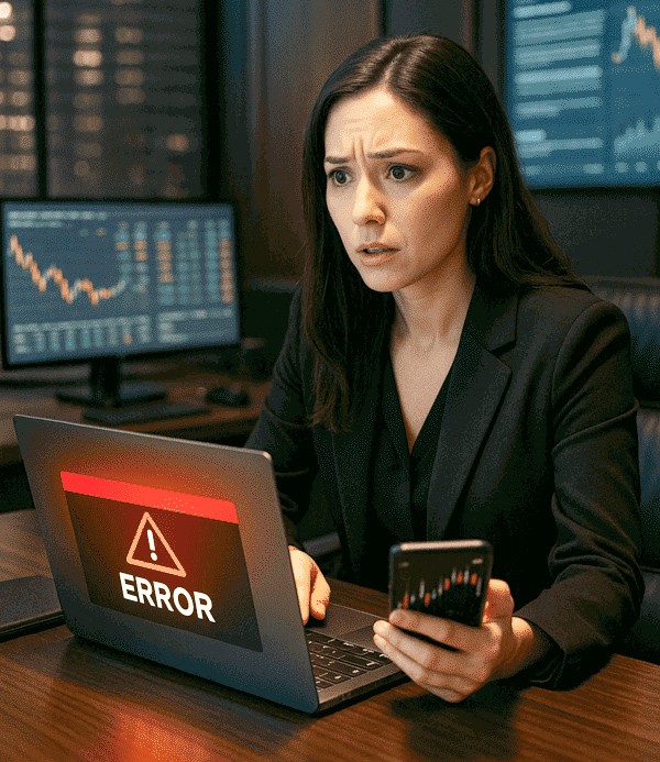 키움증권을 비롯해 토스증권, 메리츠증권, 미래에셋증권 등 주요 증권사에서 모바일트레이딩시스템(MTS)과 홈트레이딩시스템(HTS) 접속 장애가 잇따라 발생하면서 투자자 불신이 깊어지고 있다./인공지능 생성 이미지