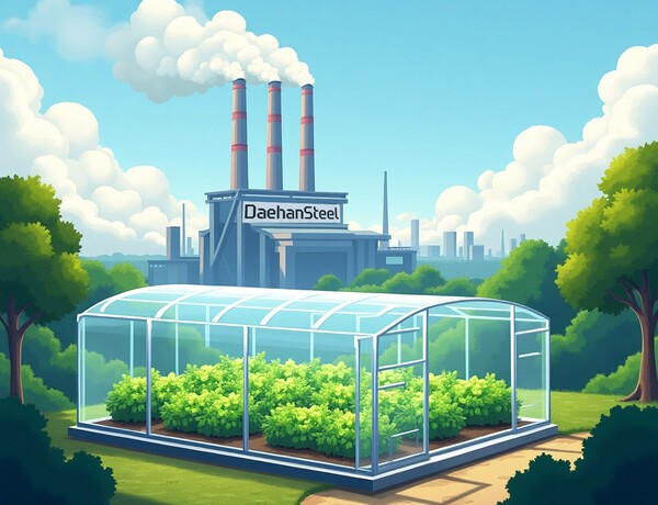 대한제강이 철강공장 폐열을 활용해 충남 당진에 국내 최대 스마트팜을 세운다./인공지능 생성 이미지