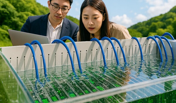 전 세계적으로 인공지능(AI) 산업이 가속화되면서, AI 구현의 핵심 인프라인 AI데이터센터(AIDC) 냉각 기술에 관심이 집중되고 있다./인공지능 생성 이미지