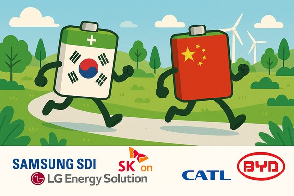 전기차·ESS 시장의 변화, 차세대 배터리 개발 등으로 인해 계속해서 치열한 주도권 경쟁을 펼치고 있는 국내 배터리 업계와 중국 배터리 업계. /인공지능 생성 이미지