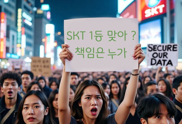 유심 해킹 사태 관련 민관합동조사단의 조사 결과 SK텔레콤의 관리 소홀, 신고 지연 등 규책 사유가 대거 적발되는 등 SK텔레콤에 대한 고객들의 불만이 고조되고 있다. /인공지능 생성 이미지.