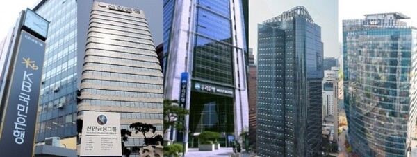 KB국민·신한·하나·우리·NH농협은행./각 사