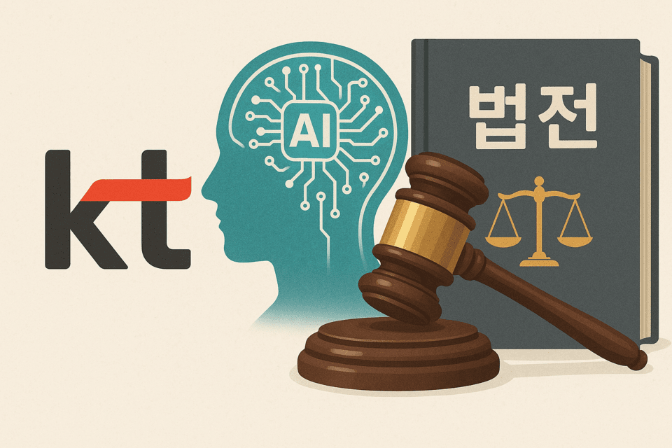 대법원과 '재판업무 지원을 위한 AI 플랫폼 구축 및 모델 개발 사업' 계약을 체결한 KT. /인공지능 생성 이미지