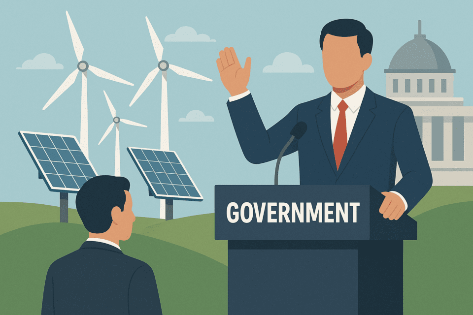 에너지 분야의 공적 영역을 확대해야 한다는 '공공재생에너지 확대 기본법' 입법청원이 5만명 이상의 동의를 얻어 국회 정식 논의 절차에 들어갔다./인공지능 이미지 생성