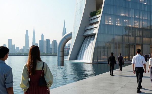 한국수자원공사(K-water)는 지난 30일, 서울 삼성동 코엑스에서 ‘무역센터 수열에너지 사업’ 착공식을 열고, 국내 최대 규모의 도심형 수열에너지 공급체계 구축에 나섰다./인공지능 생성 이미지