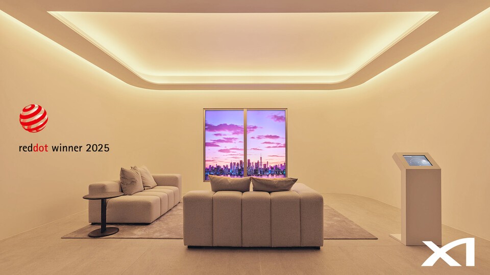 대치동 자이갤러리 내 자이랩(Xi Lab) 구성 중 ‘빛’을 주제로 GS건설 조명시스템 체험공간./GS건설 제공